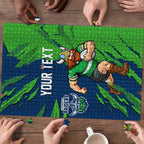 Personalized Canberra Raiders Puzzle Dynamic Lightning Mascot Rugby Australia