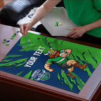 Personalized Canberra Raiders Puzzle Dynamic Lightning Mascot Rugby Australia
