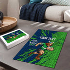 Personalized Canberra Raiders Puzzle Dynamic Lightning Mascot Rugby Australia