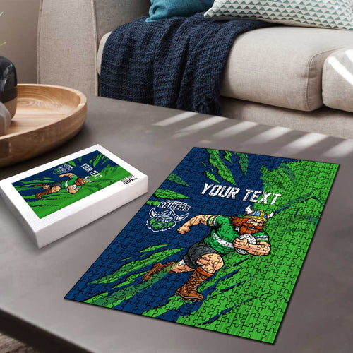 Personalized Canberra Raiders Puzzle Dynamic Lightning Mascot Rugby Australia