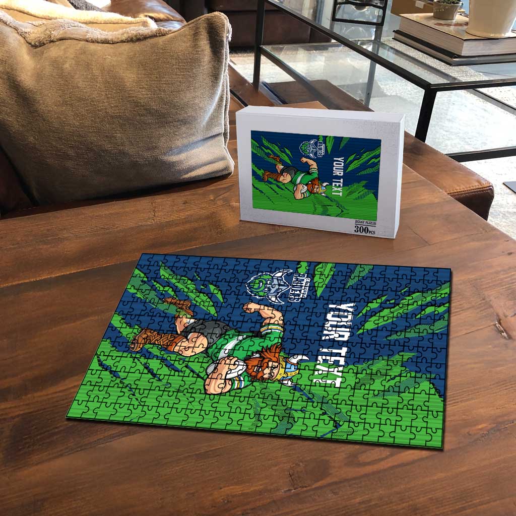 Personalized Canberra Raiders Puzzle Dynamic Lightning Mascot Rugby Australia