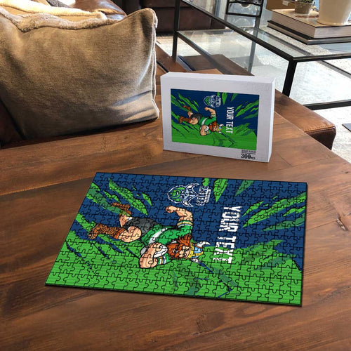 Personalized Canberra Raiders Puzzle Dynamic Lightning Mascot Rugby Australia