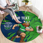 Personalized Canberra Raiders Round Carpet Dynamic Lightning Mascot Rugby Australia