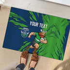 Personalized Canberra Raiders Rubber Doormat Dynamic Lightning Mascot Rugby Australia