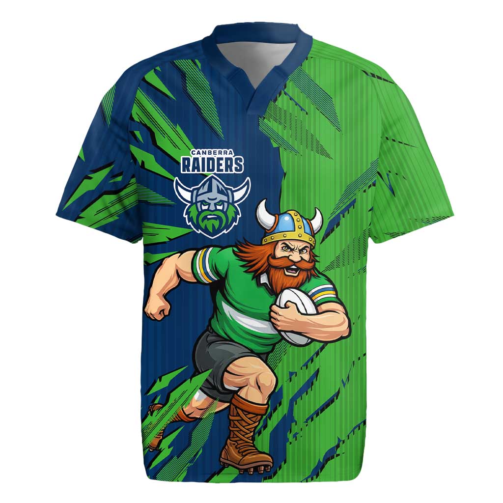 Personalized Canberra Raiders Rugby Jersey Dynamic Lightning Mascot Rugby Australia