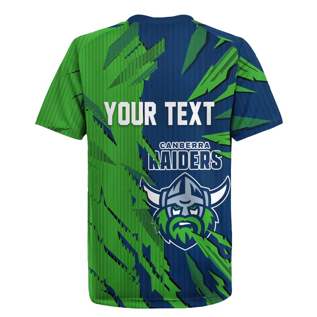Personalized Canberra Raiders Rugby Jersey Dynamic Lightning Mascot Rugby Australia