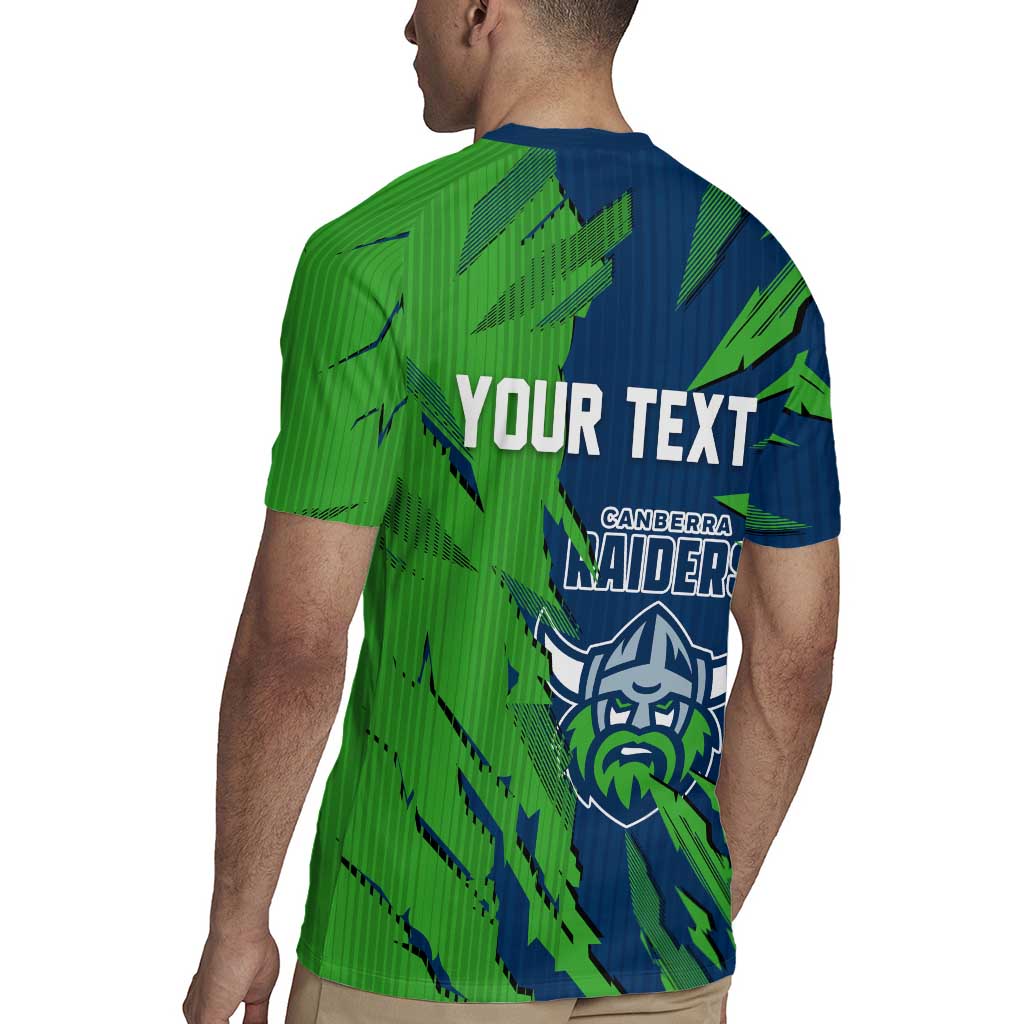 Personalized Canberra Raiders Rugby Jersey Dynamic Lightning Mascot Rugby Australia