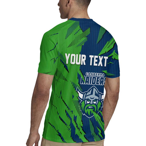 Personalized Canberra Raiders Rugby Jersey Dynamic Lightning Mascot Rugby Australia