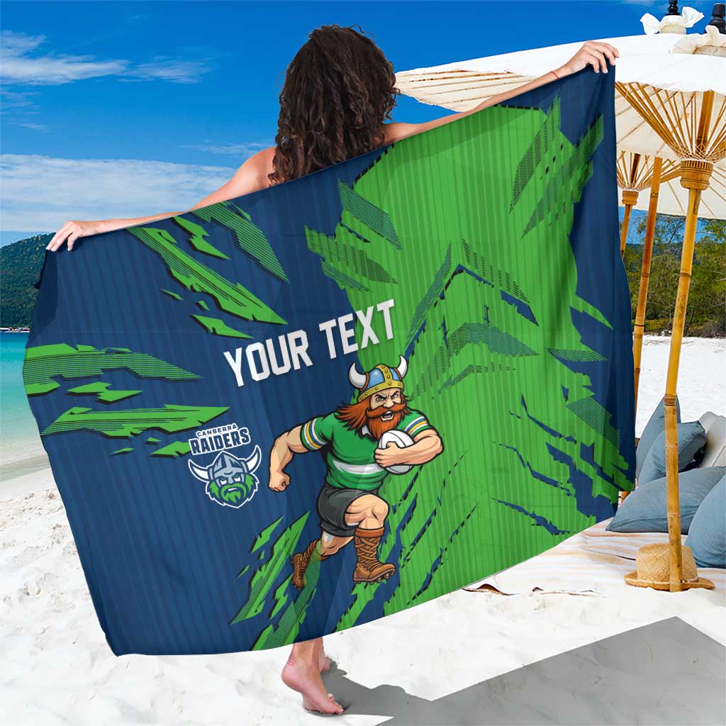 Personalized Canberra Raiders Sarong Dynamic Lightning Mascot Rugby Australia
