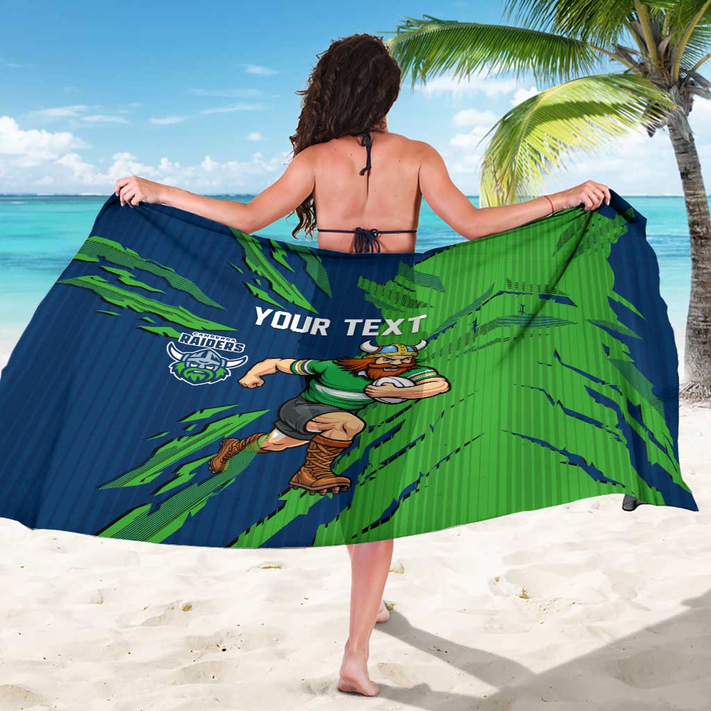 Personalized Canberra Raiders Sarong Dynamic Lightning Mascot Rugby Australia