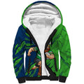 Personalized Canberra Raiders Sherpa Hoodie Dynamic Lightning Mascot Rugby Australia