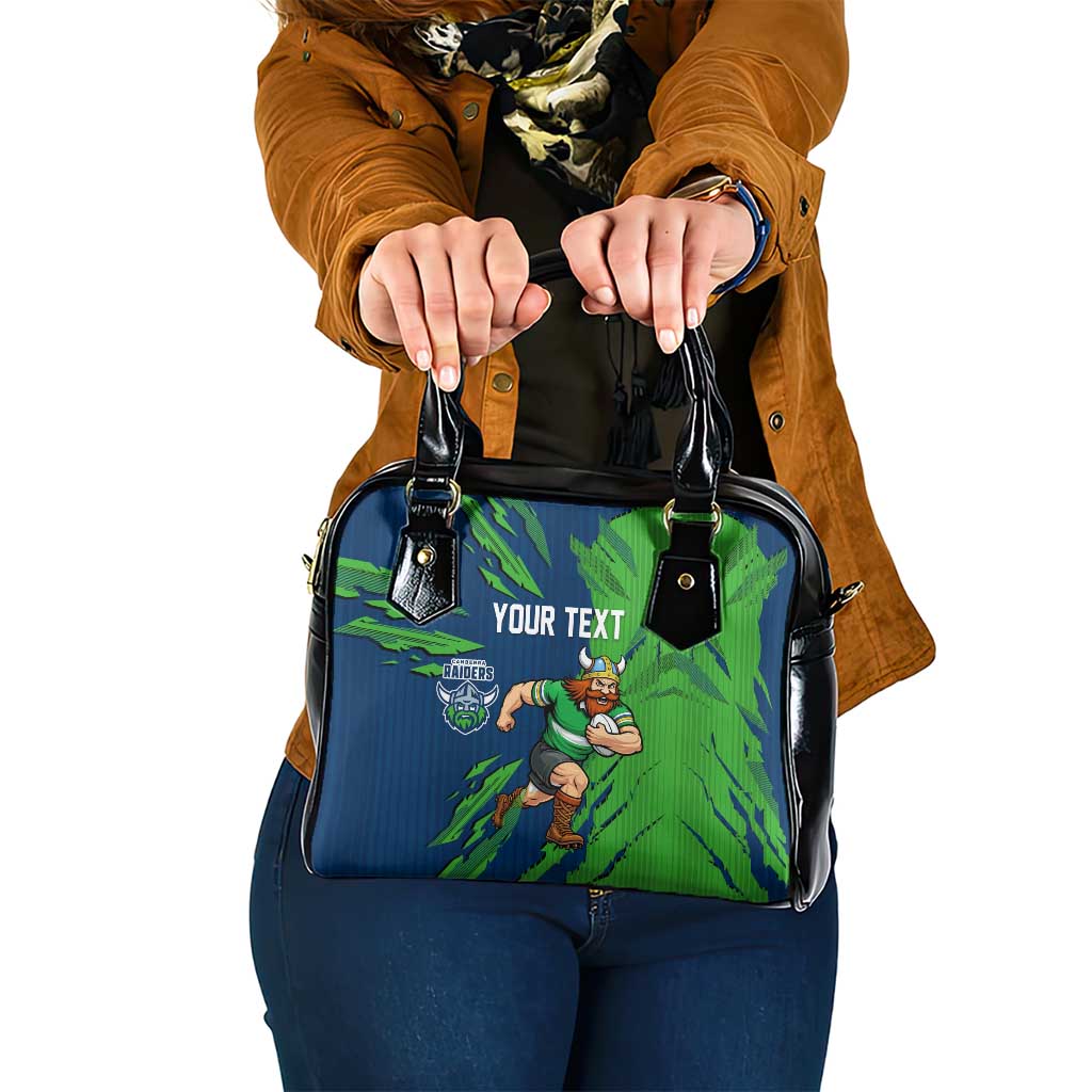 Personalized Canberra Raiders Shoulder Handbag Dynamic Lightning Mascot Rugby Australia