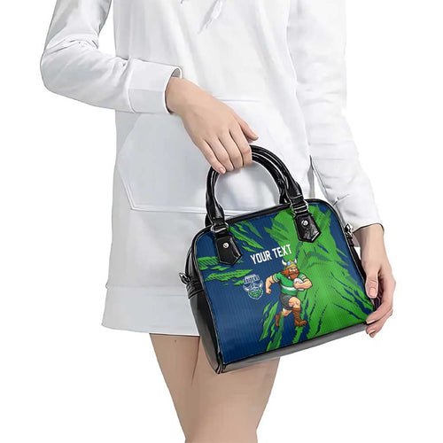 Personalized Canberra Raiders Shoulder Handbag Dynamic Lightning Mascot Rugby Australia