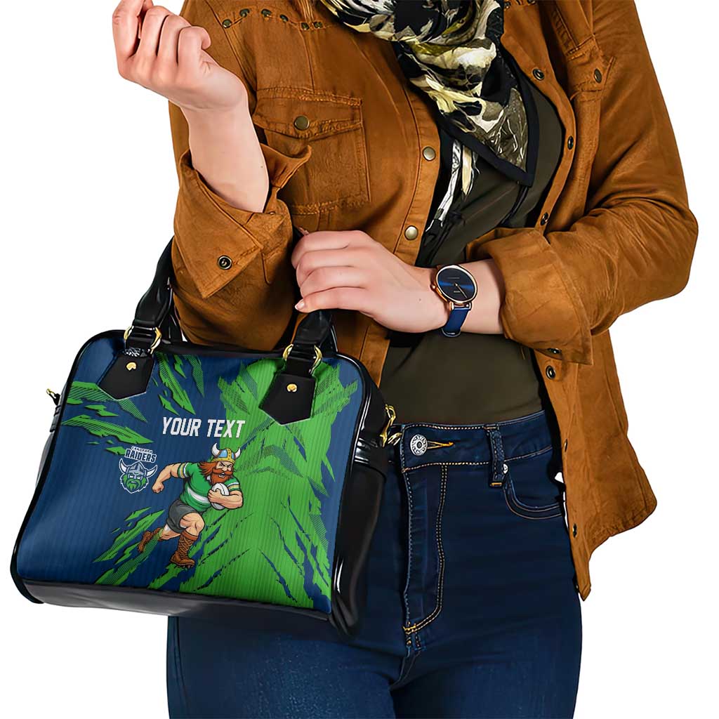 Personalized Canberra Raiders Shoulder Handbag Dynamic Lightning Mascot Rugby Australia