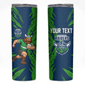 Personalized Canberra Raiders Skinny Tumbler Dynamic Lightning Mascot Rugby Australia