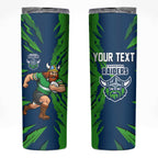 Personalized Canberra Raiders Skinny Tumbler Dynamic Lightning Mascot Rugby Australia