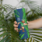 Personalized Canberra Raiders Skinny Tumbler Dynamic Lightning Mascot Rugby Australia