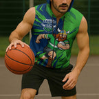 Personalized Canberra Raiders Sleeveless Zip Hoodie Dynamic Lightning Mascot Rugby Australia