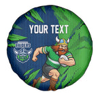 Personalized Canberra Raiders Spare Tire Cover Dynamic Lightning Mascot Rugby Australia