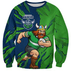 Personalized Canberra Raiders Sweatshirt Dynamic Lightning Mascot Rugby Australia