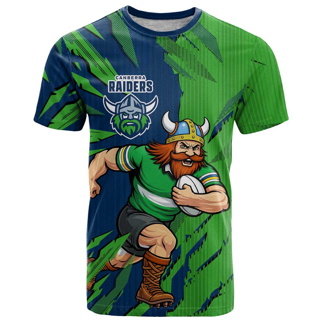 Personalized Canberra Raiders T Shirt Dynamic Lightning Mascot Rugby Australia