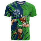 Personalized Canberra Raiders T Shirt Dynamic Lightning Mascot Rugby Australia