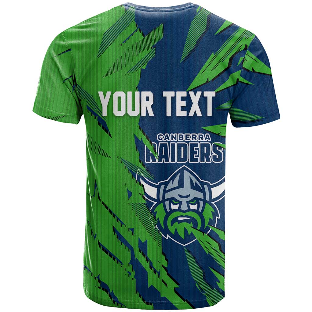 Personalized Canberra Raiders T Shirt Dynamic Lightning Mascot Rugby Australia