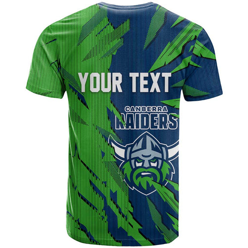 Personalized Canberra Raiders T Shirt Dynamic Lightning Mascot Rugby Australia