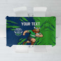 Personalized Canberra Raiders Tablecloth Dynamic Lightning Mascot Rugby Australia