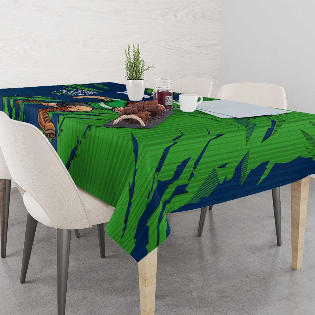 Personalized Canberra Raiders Tablecloth Dynamic Lightning Mascot Rugby Australia