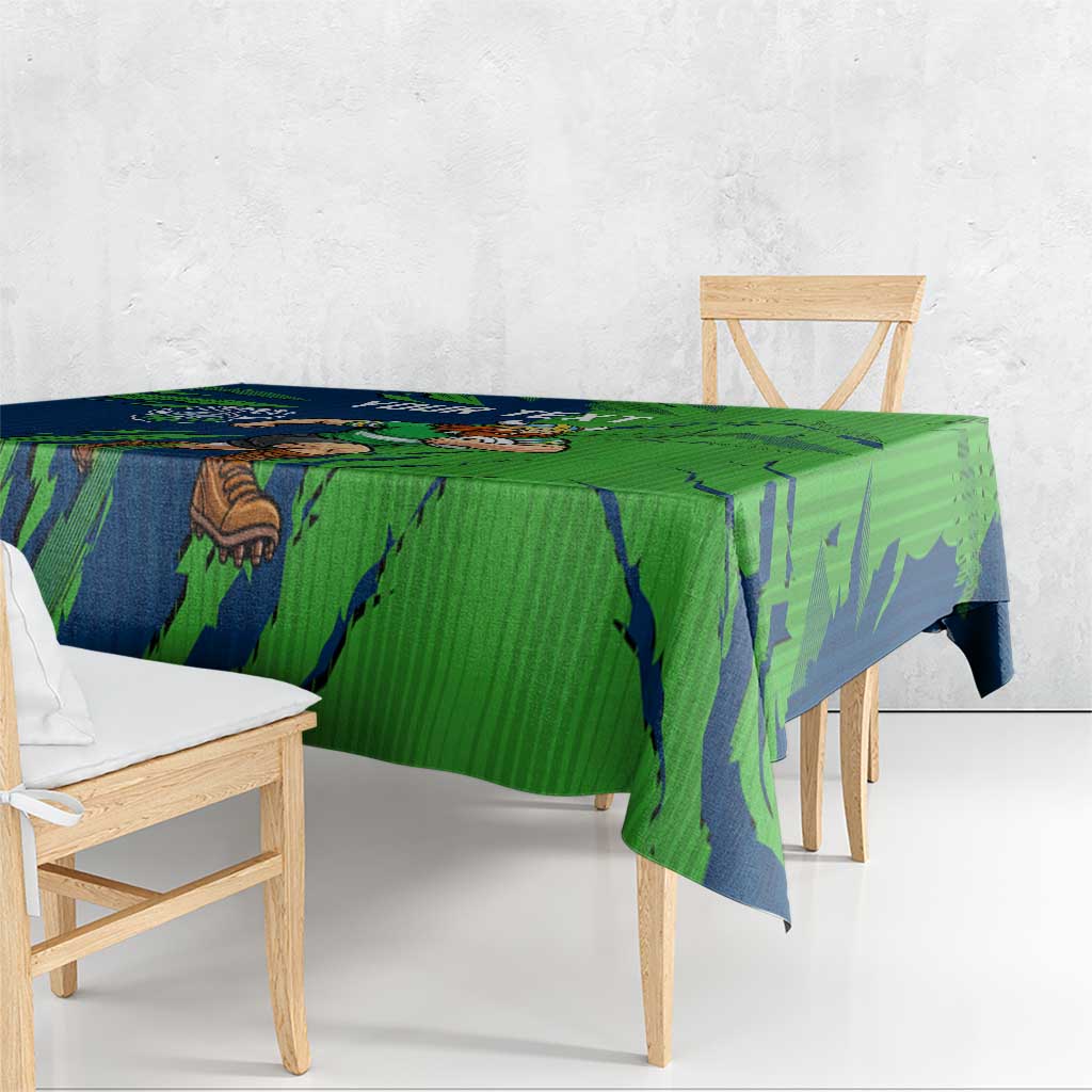 Personalized Canberra Raiders Tablecloth Dynamic Lightning Mascot Rugby Australia