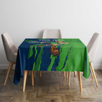 Personalized Canberra Raiders Tablecloth Dynamic Lightning Mascot Rugby Australia