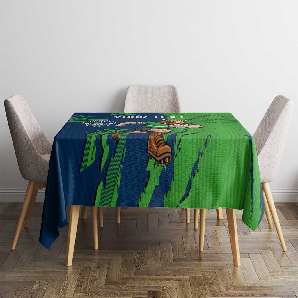 Personalized Canberra Raiders Tablecloth Dynamic Lightning Mascot Rugby Australia