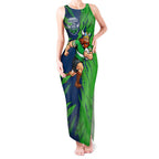 Personalized Canberra Raiders Tank Maxi Dress Dynamic Lightning Mascot Rugby Australia