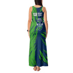 Personalized Canberra Raiders Tank Maxi Dress Dynamic Lightning Mascot Rugby Australia