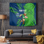 Personalized Canberra Raiders Tapestry Dynamic Lightning Mascot Rugby Australia