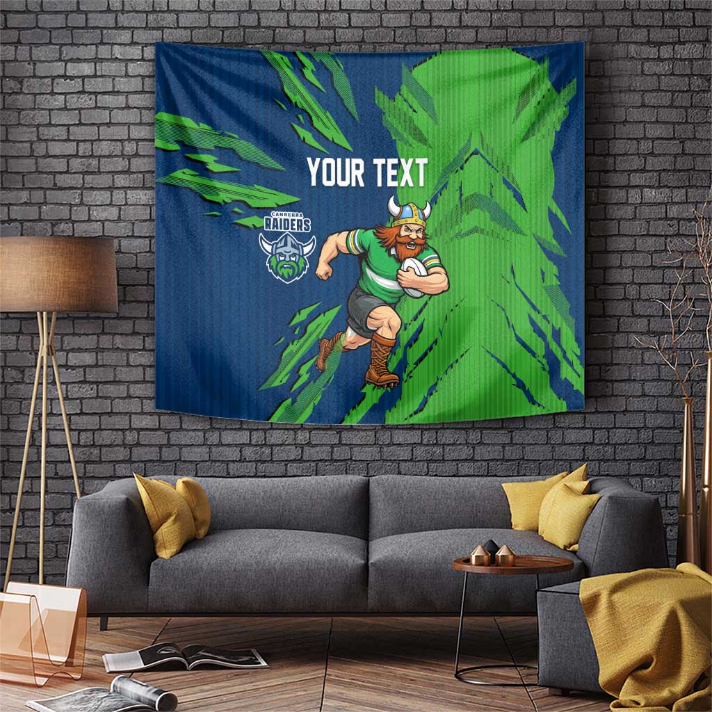 Personalized Canberra Raiders Tapestry Dynamic Lightning Mascot Rugby Australia
