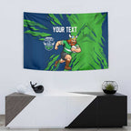 Personalized Canberra Raiders Tapestry Dynamic Lightning Mascot Rugby Australia