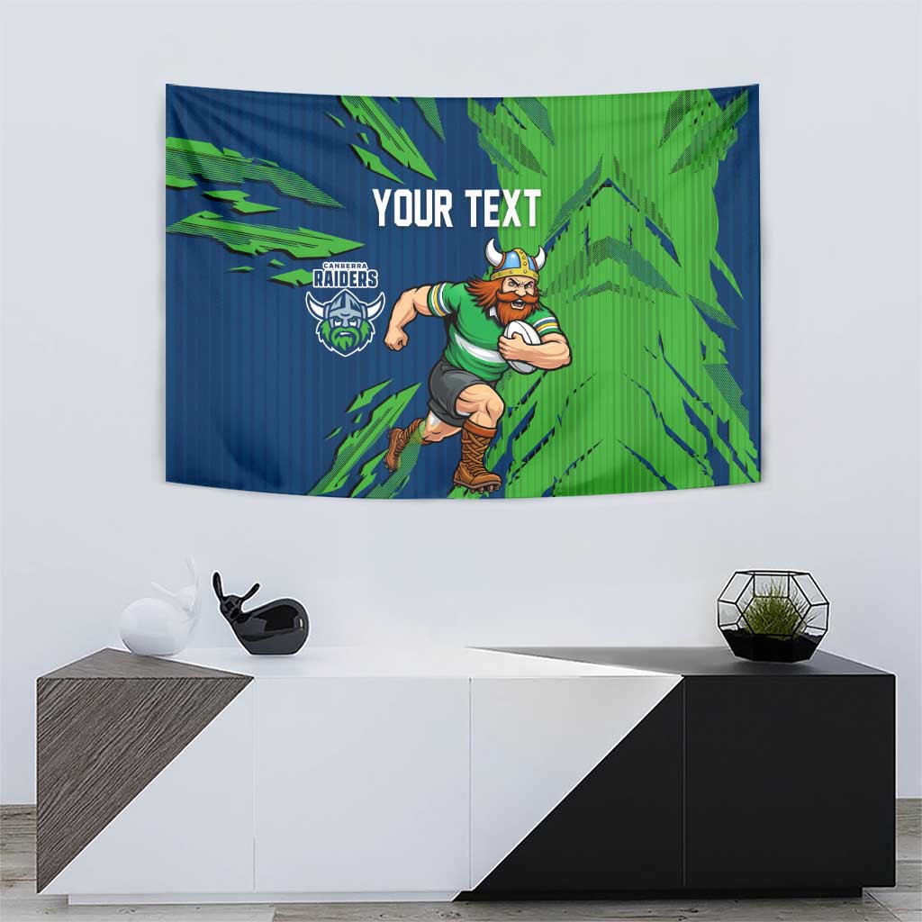 Personalized Canberra Raiders Tapestry Dynamic Lightning Mascot Rugby Australia