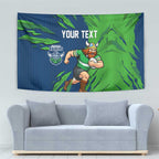 Personalized Canberra Raiders Tapestry Dynamic Lightning Mascot Rugby Australia
