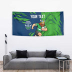 Personalized Canberra Raiders Tapestry Dynamic Lightning Mascot Rugby Australia