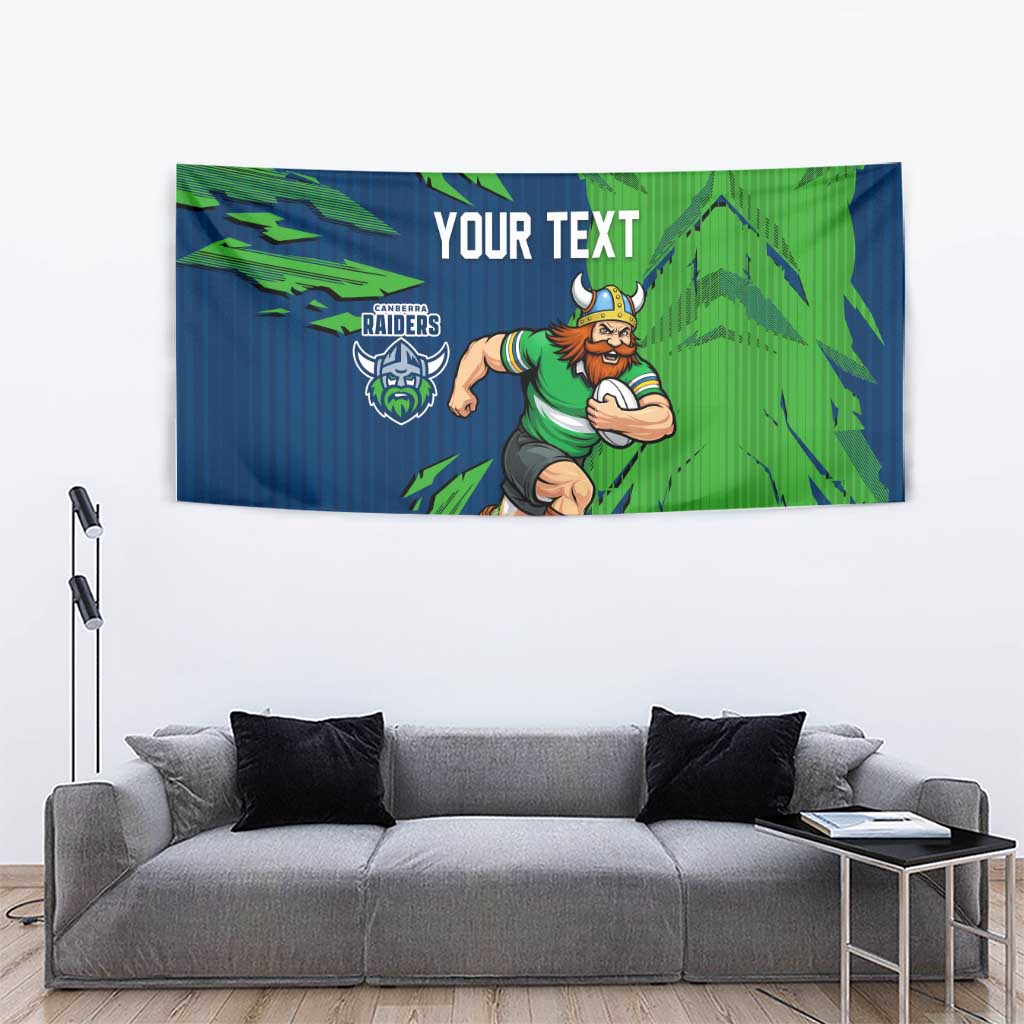 Personalized Canberra Raiders Tapestry Dynamic Lightning Mascot Rugby Australia