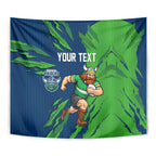 Personalized Canberra Raiders Tapestry Dynamic Lightning Mascot Rugby Australia