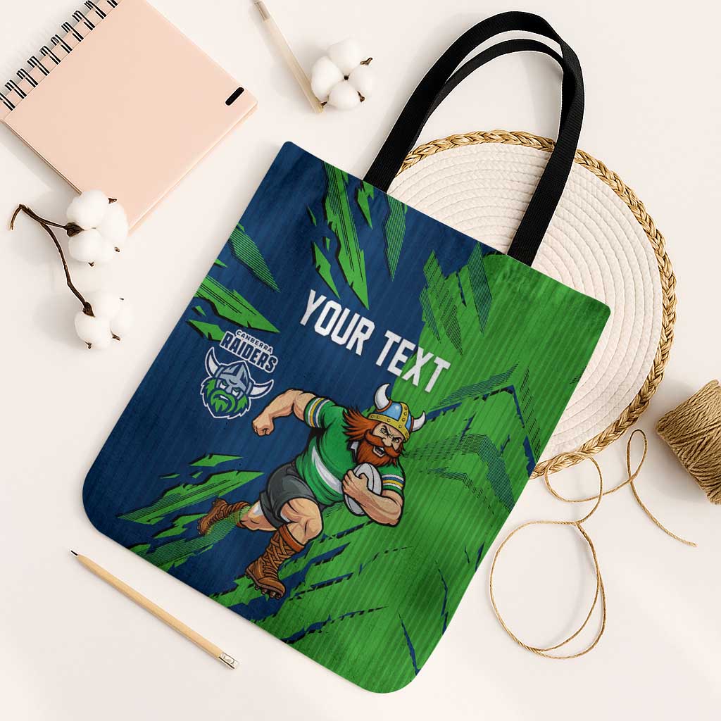Personalized Canberra Raiders Tote Bag Dynamic Lightning Mascot Rugby Australia