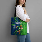 Personalized Canberra Raiders Tote Bag Dynamic Lightning Mascot Rugby Australia