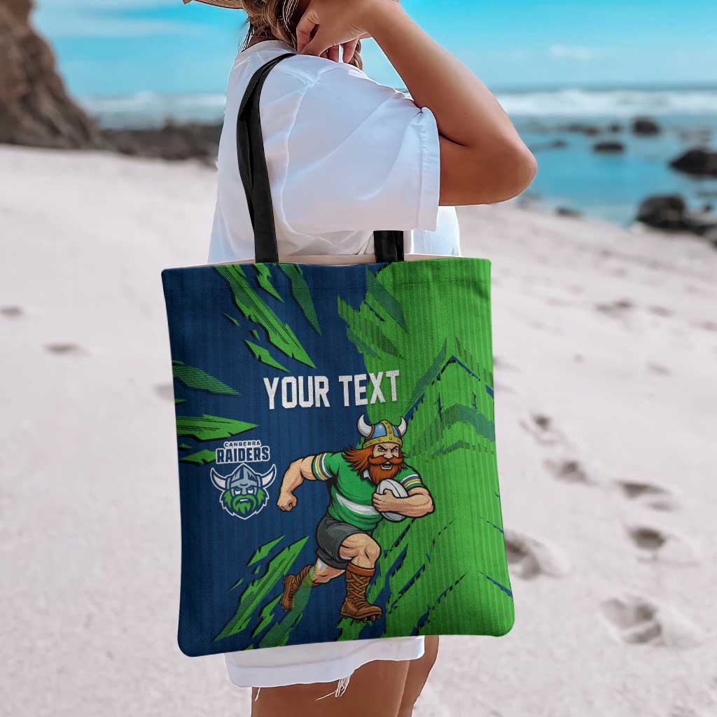 Personalized Canberra Raiders Tote Bag Dynamic Lightning Mascot Rugby Australia