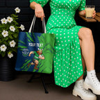 Personalized Canberra Raiders Tote Bag Dynamic Lightning Mascot Rugby Australia