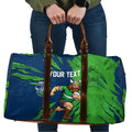 Personalized Canberra Raiders Travel Bag Dynamic Lightning Mascot Rugby Australia
