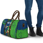 Personalized Canberra Raiders Travel Bag Dynamic Lightning Mascot Rugby Australia