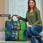 Personalized Canberra Raiders Travel Bag Dynamic Lightning Mascot Rugby Australia